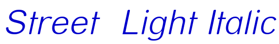 Street  Light Italic フォント